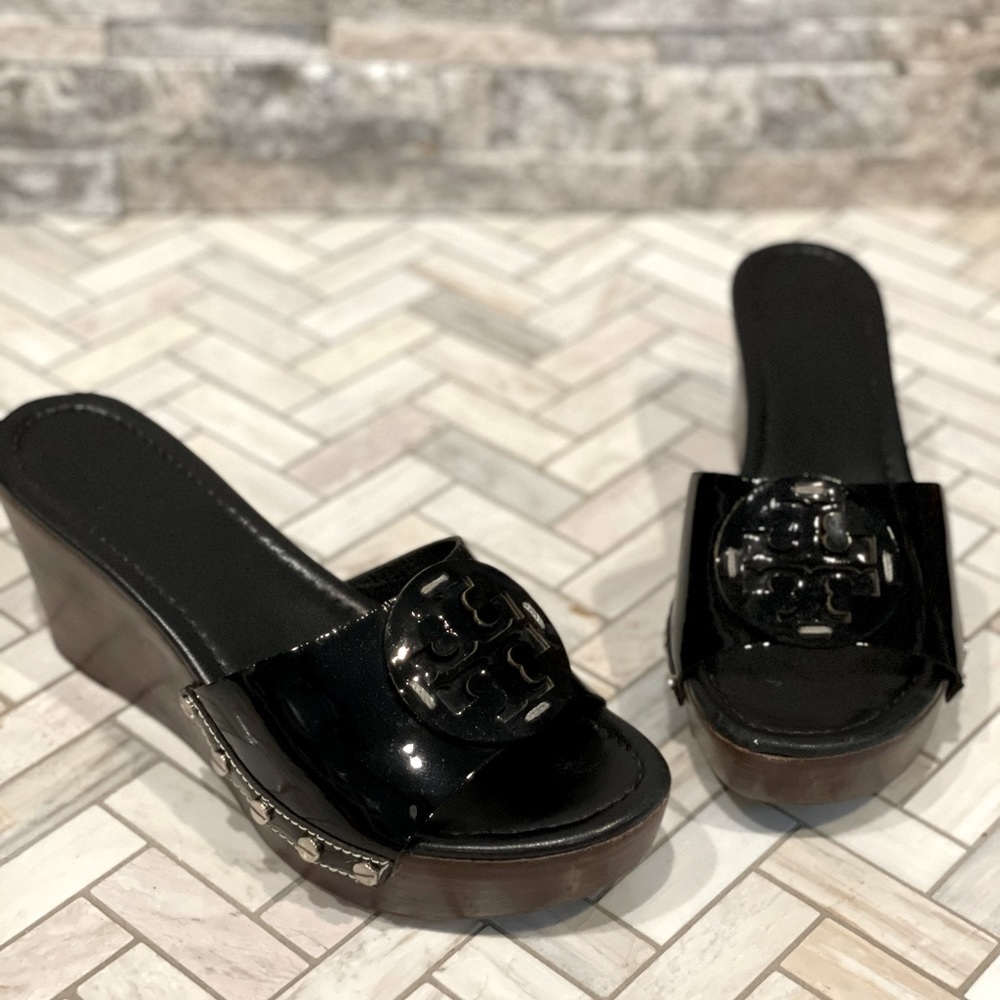 Tory Burch Black Slides